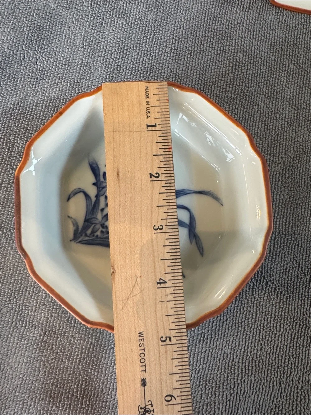 Vintage Koraku Kiln Japanese Arita Ware Plates Set of 4 Octagon Flower Dishes